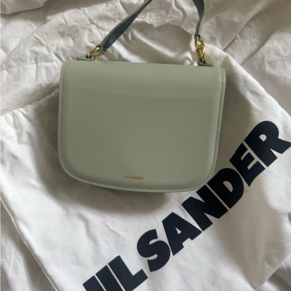 Jill Sander Halo Mini Green Leather Bag - leather strap not included
